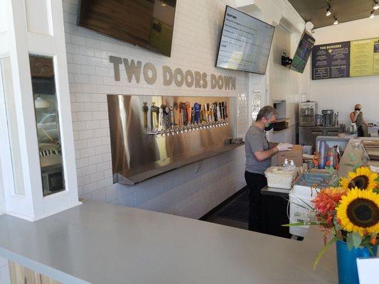 Two Doors Down Pioneer Square - beer on tap