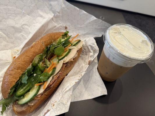 OG Banh mu and Salted Cream Coffee