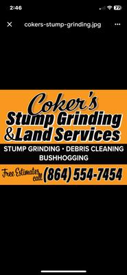 Coker’s Stump Grinding and Land Services