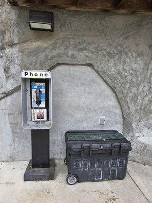 Payphone and helmets