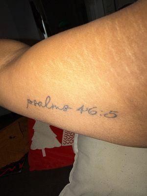 Inner right arm tattoo