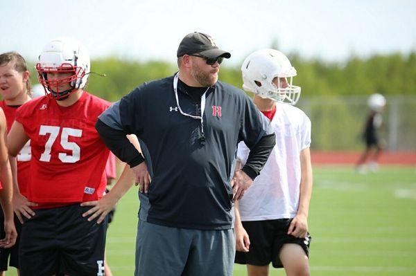 Coach harell in after noon practice