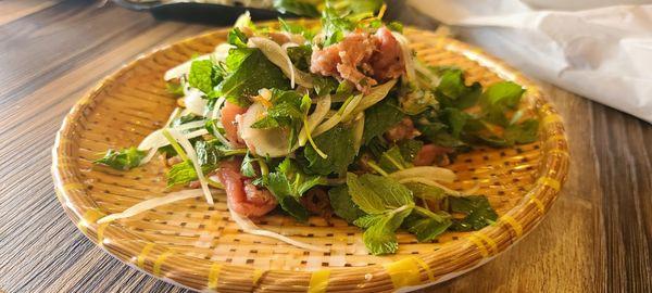 Marinated beef in lime juice