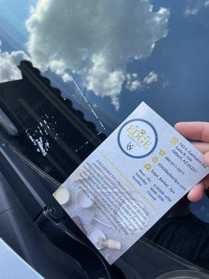 Damaged my windshield. Shady company doing this in my driveway