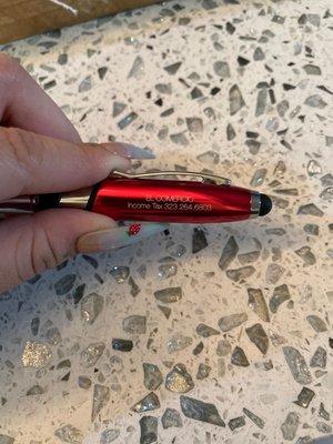 They even gifted me a pen that's equipped with a flashlight!