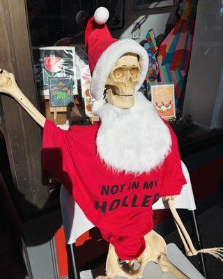 Not in my holler! Santa out front