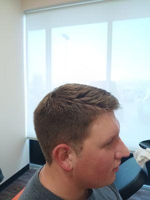 #3 fade scissor on top.