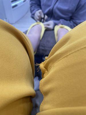 Getting a pedi and mani before the holidays