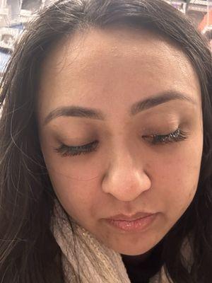 Lashes and brows threaded and tinted