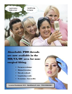 PDO Thread Lift is finally available in the Washington DC, Maryland and Virginia area. Office convenient to Arlington, Tyson...