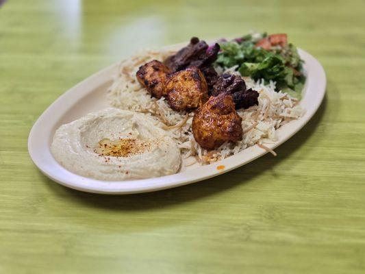 Combination kabob plate
