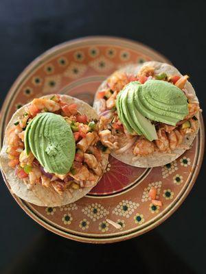 Tostadas de Ceviche con Camaron.