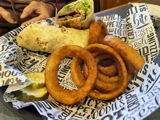 Prime Rib Sandwich, $3 extra for o-rings not worth it