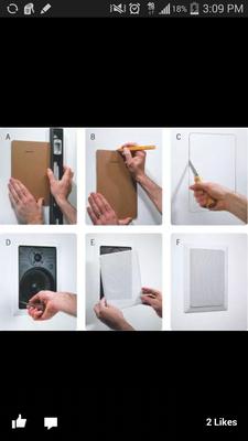 In ceiling and in wall speakers installation.