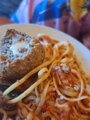 Kids spaghetti and meatballs. Large serving!