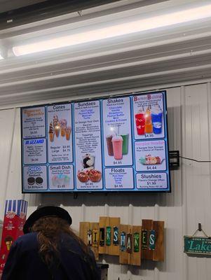 Menu with prices October 2025