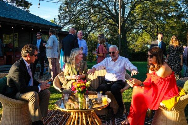 Great stylings from Party at the Moontower. Their packages of furniture lounges can dress up any special occasion.