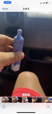 Can't upload videos to Yelp but this is the vape just going off on its own.