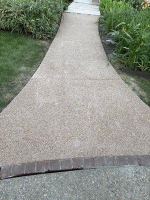 New aggregate sidewalk