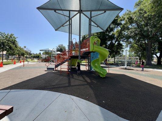 Wide view of "big" kids playground.