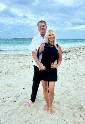 Happy Calypso guest thinking about the sun and sand and all the fun they are having.