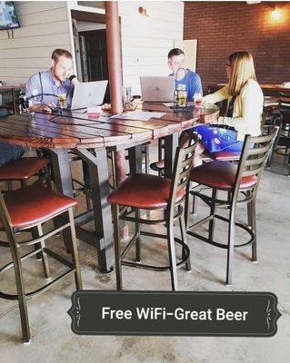 Free WiFi. Bring your work here.