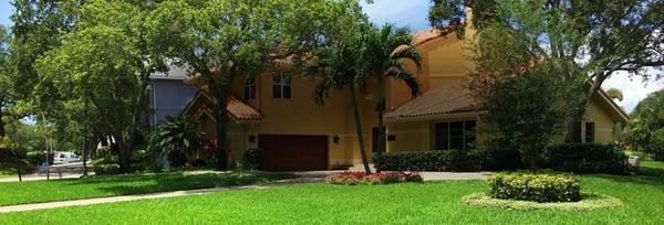 Natural Green Lawn Spraying