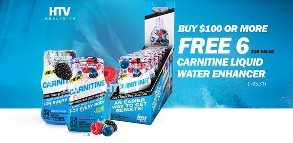 BUY $100 OR MORE!! GET FREE 6 CARNITINE LIQUID WATER ENHANCER ($36 value)