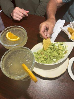 Margaritas and small guacamole