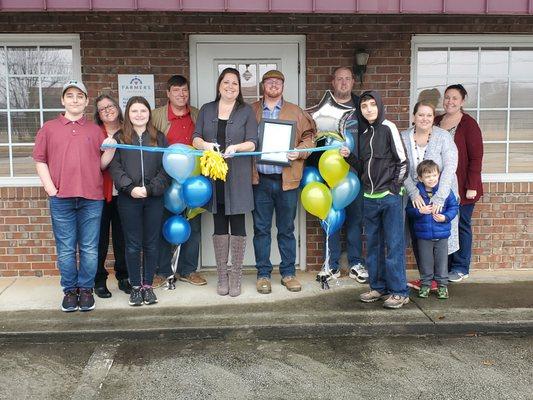 We had a small ribbon cutting ceremony with my family