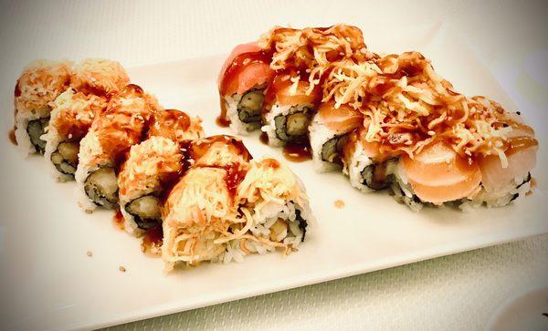 (L) Sweet Chili and Mountain (R) long rolls