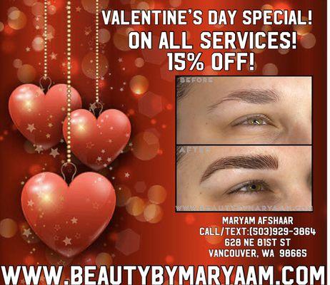 Valentine's Special 15% off