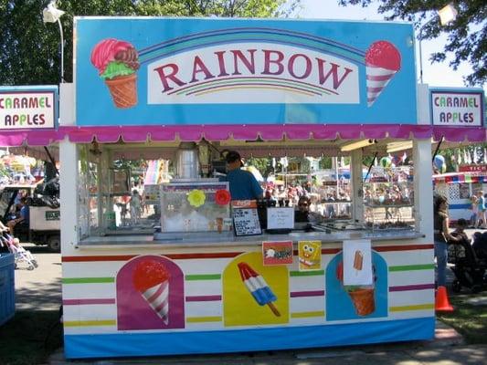 Rainbow Ice Cream stand near Kiddie Land at the Minnesota State Fair