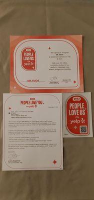 Again and again and again...thank you for this token of appreciation. Fast and easy no lines no appointments needed.