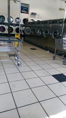 Water all over the floor. And half the machines just in that aisle alone are out of service