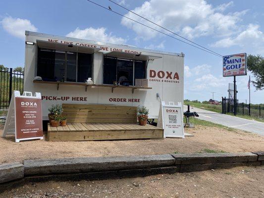 Outdoor view in the mini golf area