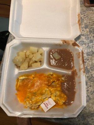 All the food was not even cooked right all sloppy and the potatoes were still raw