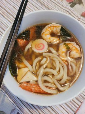 #3) Seafood Udon (Shrimp) 1/5
