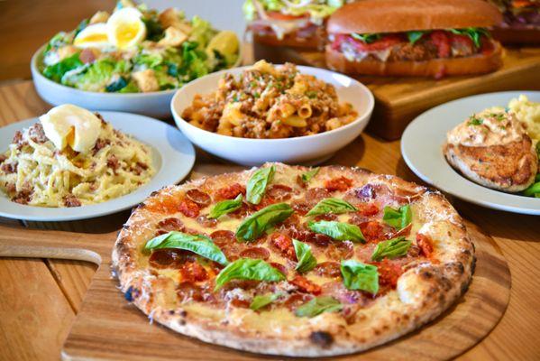Italian-inspired selections - featuring wood oven-fired pizzas, housemade pastas, salads, sides, sandwiches and more!