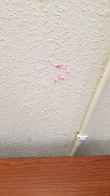 Bubblegum on walls