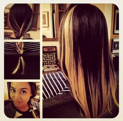 Blonde highlights & perm