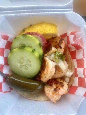 Shrimp taco was fresh & healthy!