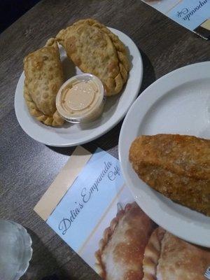 Ground beef and Chorizo/plantain empanadas