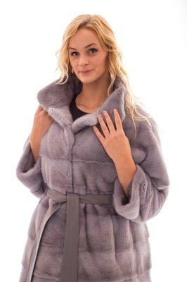 sapphire mink stroller with leather belt