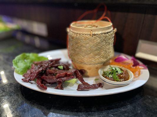 Lao beef jerky