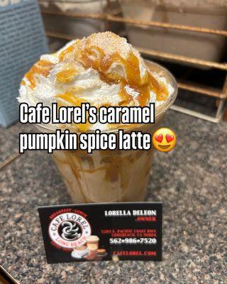 Caramel pumpkin spice latte