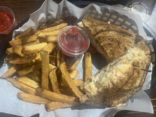 Turkey Reuben and fries