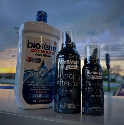 We offer piercing aftercare :)