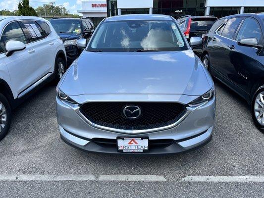 Zoom in for chunk out of the right front upper portion