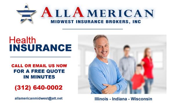 All American Midwest Insurance Brokers, Inc. offers affordable Health Insurance in Illinois, Indiana & Wisconsin. Call for a free quote
